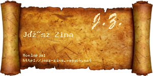Jász Zina névjegykártya